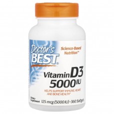 Витамин D3 Doctor's Best (Vitamin D3) 5000 МЕ 360 капсул