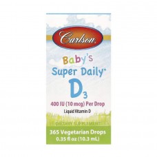 Super Daily D3 for Baby 400IU - 365 Veg drops 10.3 ml Carlson Laboratories