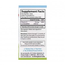 Super Daily D3 for Baby 400IU - 365 Veg drops 10.3 ml Carlson Laboratories