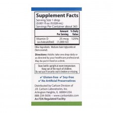 Super Daily D3 1000IU - 10.3 mL Carlson Laboratories