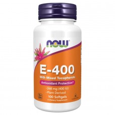 E-400 Mixed Tocopherols - 100 sgels Now Foods