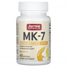 Вітамін K2 в формі MK-7, MK-7, Jarrow Formulas, 90 мкг, 60 м'яких капсул