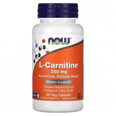 Карнітин Now Foods (L-Carnitine) 250 мг 60 капсул