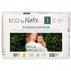 Органічні підгузники Eco by Naty Розмір 1 (від 2 до 5 кг) 25 шт