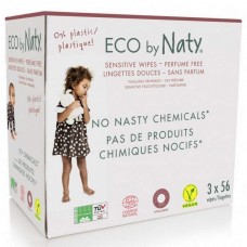 Органічні серветки Eco by Naty без запаху 168 шт (3 упаковки 1)