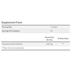 CoQ10 100mg - 50 sgels Now Foods