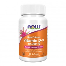 Vitamin D-3 10,000 IU - 30 softgels Now Foods