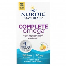 Омега 3-6-9 со вкусом лимона Nordic Naturals (Complete Omega) 60 капсул