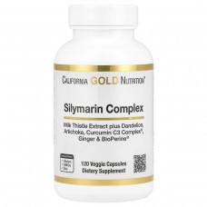 Комплекс для здоров'я печінки силімарин California Gold Nutrition (Silymarin Complex Liver Health) 300 мг 120 вегакапсул