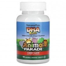 Рыбий жир для детей Nature's Plus (DHA for kids, animal parade) 90 капсул со вкусом вишни