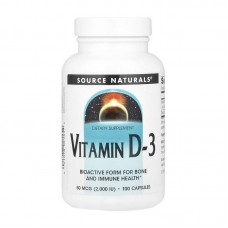 Source Naturals Vitamin D-3 2000 IU (100 caps)