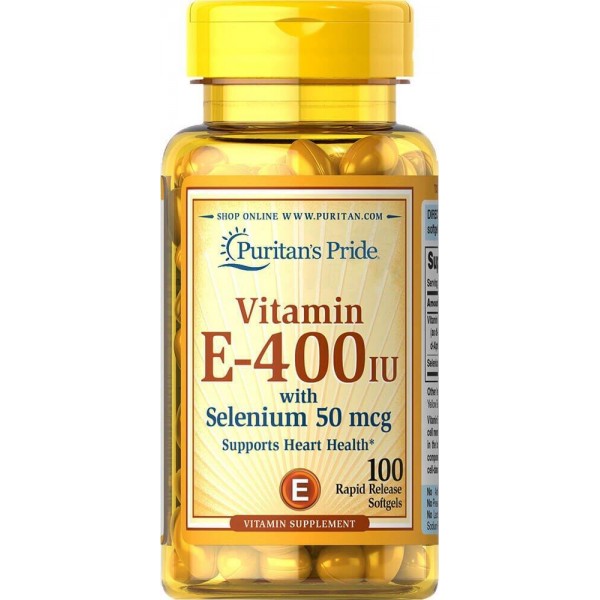 Вітамін Е, Vitamin E, Puritan's Pride, 400 МО, 50 гелевих капсул