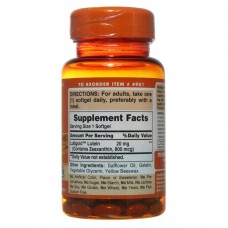 Лютеин для зрения с зеаксантином, Lutein with Zeaxanthin, Puritan's Pride, 20 мг, 60 капсул