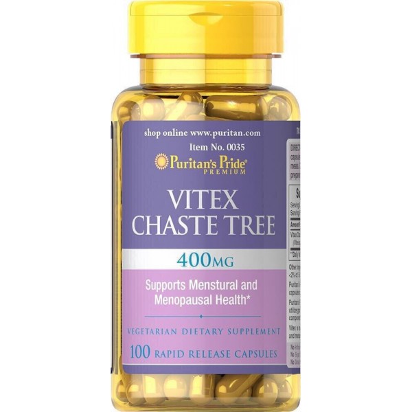 Вітекс священний, Vitex Chaste Tree, Puritan's Pride, 400 мг, 100 капсул