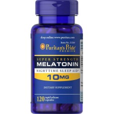 Мелатонін, Melatonin, Puritan's Pride, 10 мг, 120 капсул