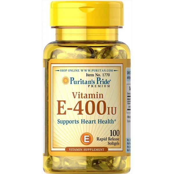 Вітамін Е, Vitamin E, Puritan's Pride, 400 МО, 100 гелевих капсул