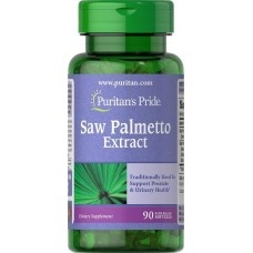 Со пальметто, Saw Palmetto, Puritan's Pride, екстракт, 90 гелевих капсул