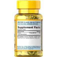 Вітамін Д3, Vitamin D3, Puritan's Pride, 400 МО, 100 таблеток