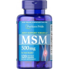 МСМ, Метилсульфонілметан, MSM, Puritan's Pride, 500 мг, 120 капсул