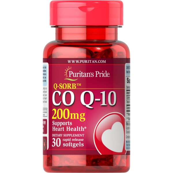 Коензим Q-10, Q-SORB Co Q-10, Puritan's Pride, 200 мг, 30 капсул
