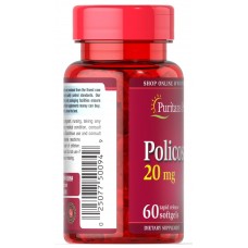 Поликозанол, Policosanol, Puritan's Pride, 20 мг, 60 капсул