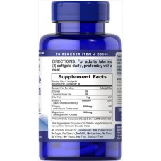 Кальцій плюс магній і вітамін Д3, Absorbable Calcium plus Magnesium with Vitamin D3, Puritan's Pride, 600 мг / 300 мг / 1000 МО, 60 капсул