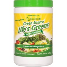 Суперфуд, Life's Greens Concentrated Superfood Formula, Puritan's Pride, 273 г