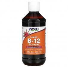 Вітамін В12, Liquid B-12, Now Foods, B-комплекс, рідкий, 237 мл