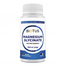 Магній гліцинат, Magnesium Glycinate, Biotus, 350 мг, 60 капсул