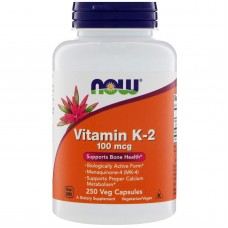 Вітамін К2, Vitamin K2, Now Foods, 100 мкг, 250 капсул