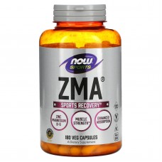 Спортивне відновлення, комплекс ЗМА, ZMA, Now Foods, Sports, 180 вегетаріанських капсул