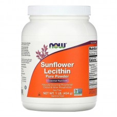 Подсолнечный лецитин, Sunflower Lecithin, Now Foods, чистый порошок, 454 г