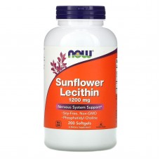 Подсолнечный лецитин, Sunflower Lecithin, Now Foods, 1200 мг, 200 гелевых капсул