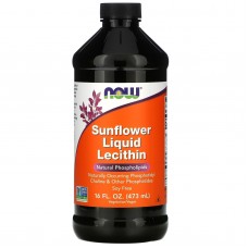 Лецитин подсолнечный, Lecithin, Now Foods, жидкий,  473 мл