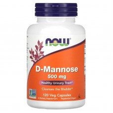 D-манноза, D-Mannose, NOW Foods, 500 мг, 120 вегетарианских капсул