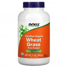 Пророщена пшениця, Wheat Grass, Now Foods, органічна, сертифікована, 255 г
