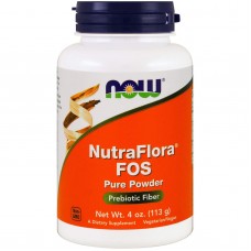 Фруктоолігосахариди, NutraFlora FOS, Now Foods, чистий порошок, 113 грам