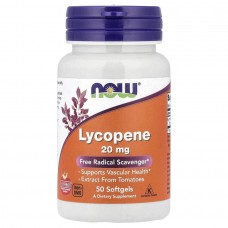Лікопін (Lycopene), Now Foods, 20 мг, 50 гелевих капсул