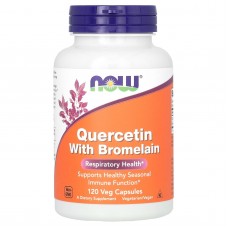 Кверцетин та бромелайн, Quercetin Bromelain, NOW Foods, 120 рослинних капсул