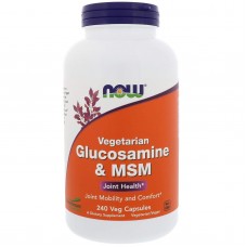 Глюкозамін та MSM, Glucosamine & MSM, Now Foods, 240 вегетаріанських капсул