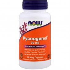 Пікногенол, Pycnogenol, Now Foods, 30 мг, 60 вегетаріанських капсул.