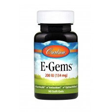 Витамин Е, E-Gems Natural Vitamin E, Carlson, 134 мг (200 МЕ), 90 гелевых капсул