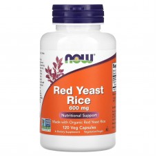 Червоний дріжджовий рис, Red Yeast Rice, NOW Foods, 1200 мг, 120 вегетаріанських капсул (600 мг у капсулі)