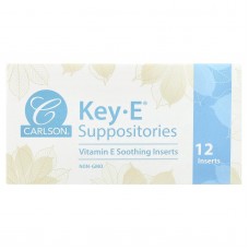 Свечи с витамином Е, Key•E Suppositories, Carlson, 12 шт.