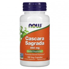 Каскара саграда, Cascara Sagrada, Now Foods, 450 мг, 100 капсул