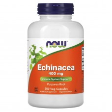 Ехінацея, Echinacea, Now Foods, 400 мг, 250 вегетаріанських капсул
