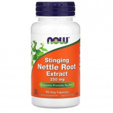 Корень крапивы, Nettle Root, Now Foods, экстракт, 250 мг, 90 вегетарианских капсул