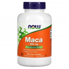 Мака (Maca), Now Foods, 500 мг, 250 вегетарианских капсул
