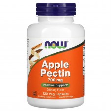 Яблочный пектин, Apple Pectin, Now Foods, 700 мг, 120 вегетарианских капсул