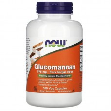 Глюкоманнан, Glucomannan, Now Foods, 575 мг, 180 вегетаріанських капсул